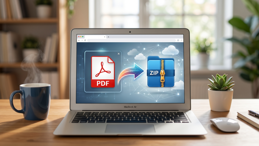 تحويل ملف PDF إلى ZIP